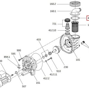 Pierścień uszczelniający pokrywy filtra wstępnego Speck BADU PICCO ІІ/MAGIC (292.1641.210)